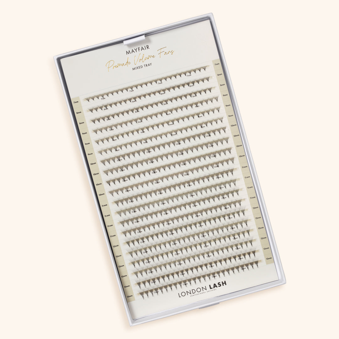 Narrow Premade/Promade Fans 14D 0.03 500 fans - Mixed Lengths