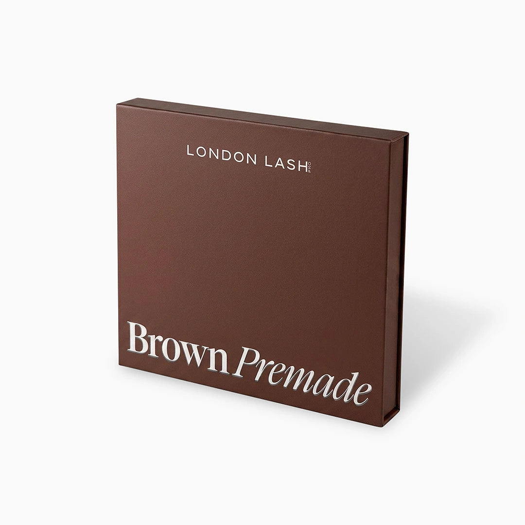BROWN Narrow Premade/Promade Fans 4D 0.07 600 fans - Mixed Lengths