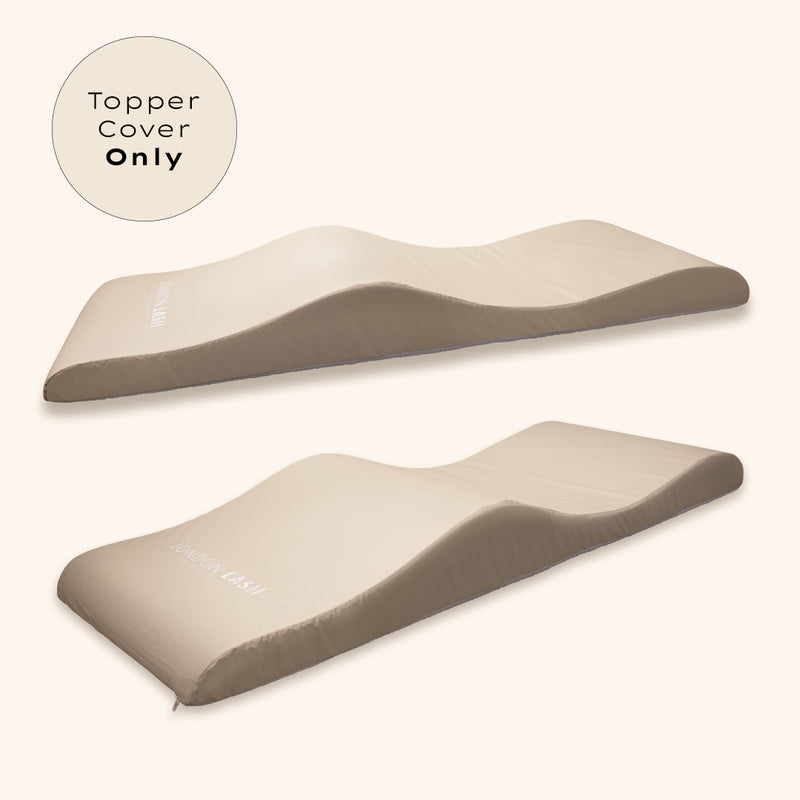 Replacement cover for memory foam topper in beige color, designed for London Lash memory foam topper.